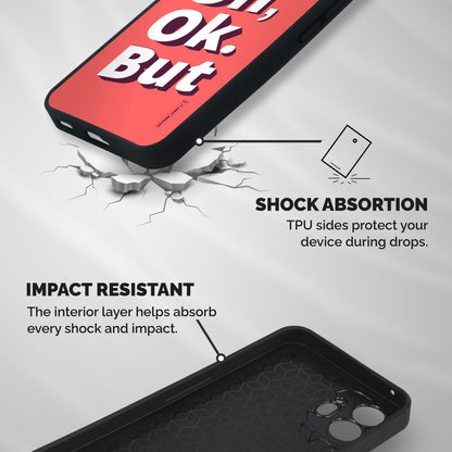 Oh Ok But Shockproof Hybrid Protection (Metal + TPU) Back Case Cover