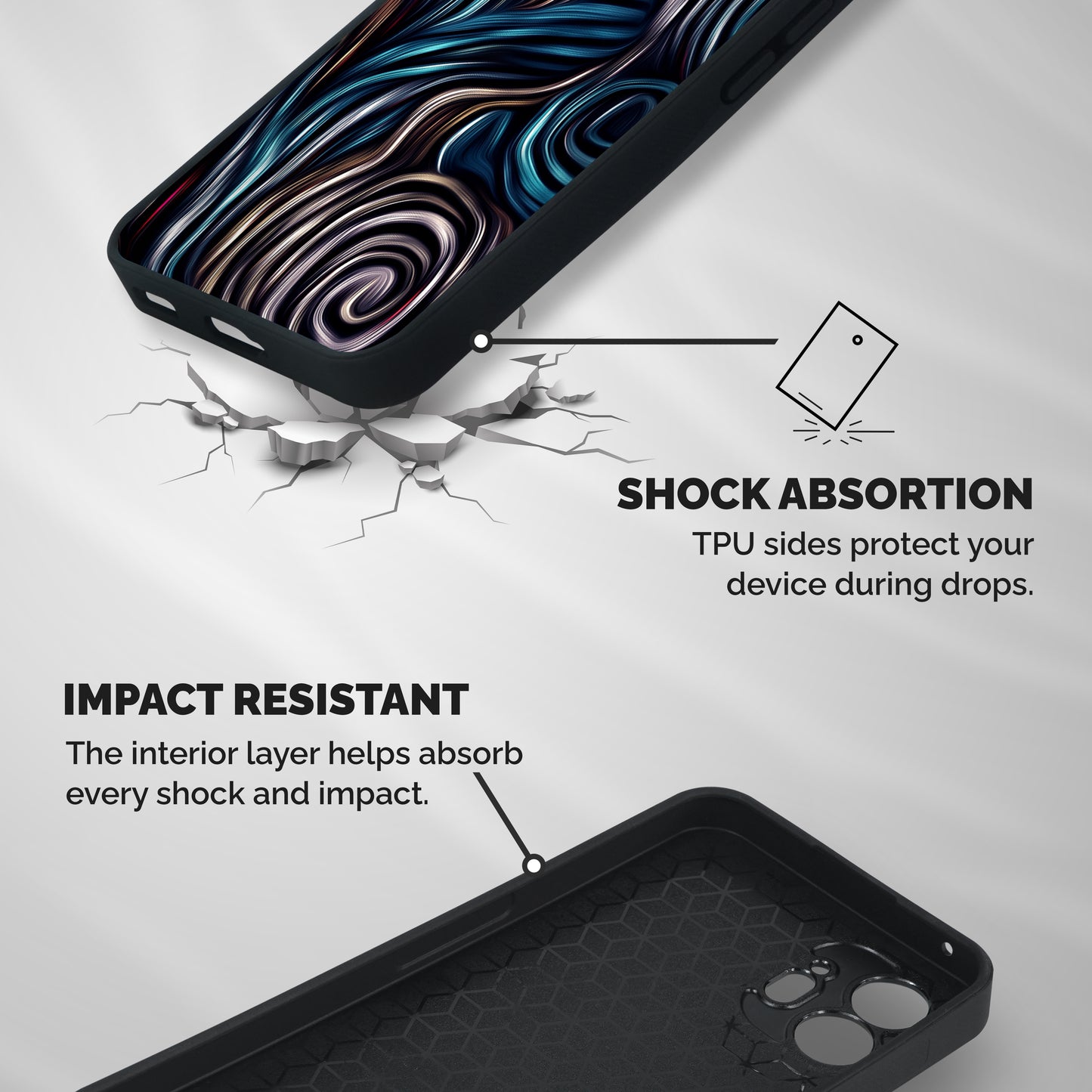 Oil Paint Artwork Shockproof Hybrid Protection (Metal + TPU) Back Case Cover
