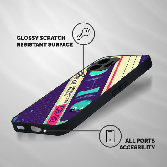 Old Casette Shade Shockproof Hybrid Protection (Metal + TPU) Back Case Cover