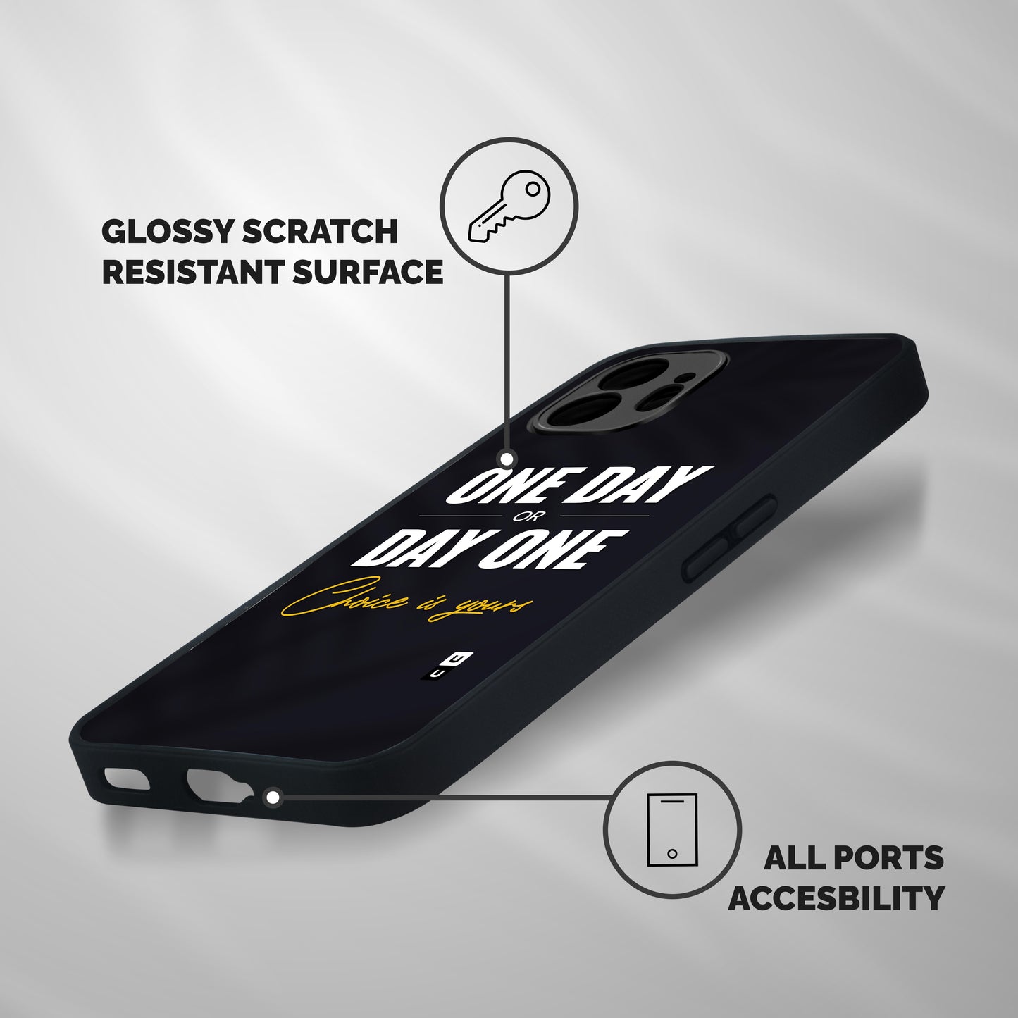 One Day or Day One Shockproof Hybrid Protection (Metal + TPU) Back Case Cover