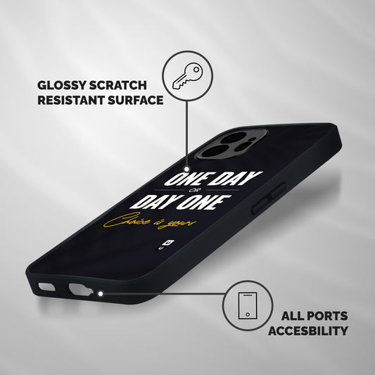 One Day or Day One Shockproof Hybrid Protection (Metal + TPU) Back Case Cover