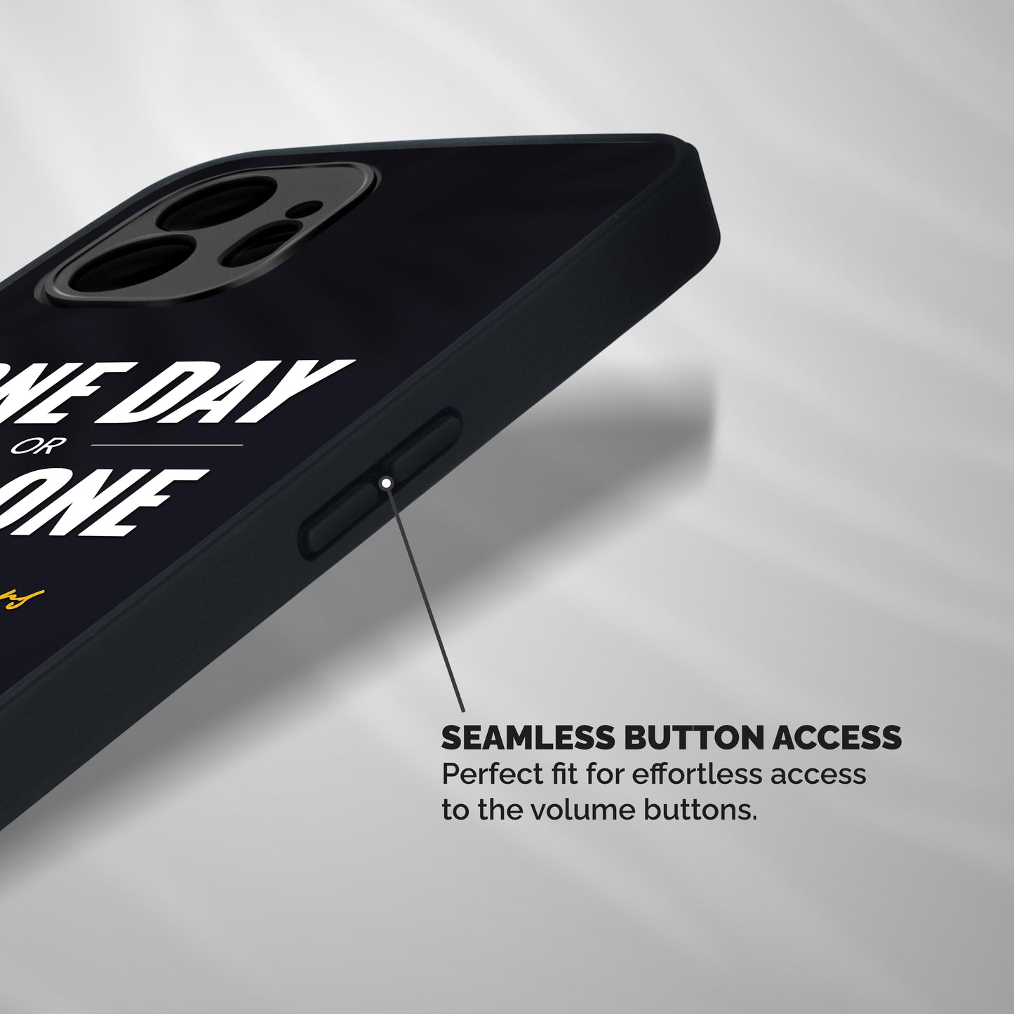 One Day or Day One Shockproof Hybrid Protection (Metal + TPU) Back Case Cover
