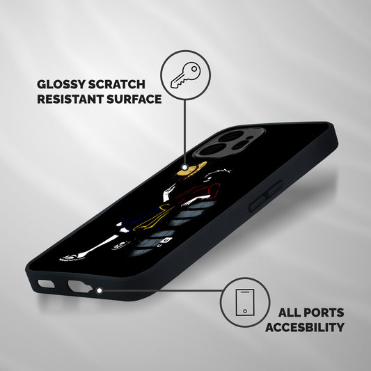 One Piece Luffy Style Shockproof Hybrid Protection (Metal + TPU) Back Case Cover