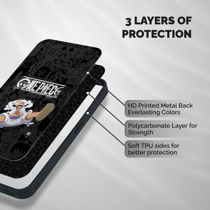 One Piece Manga Laughing Shockproof Hybrid Protection (Metal + TPU) Back Case Cover