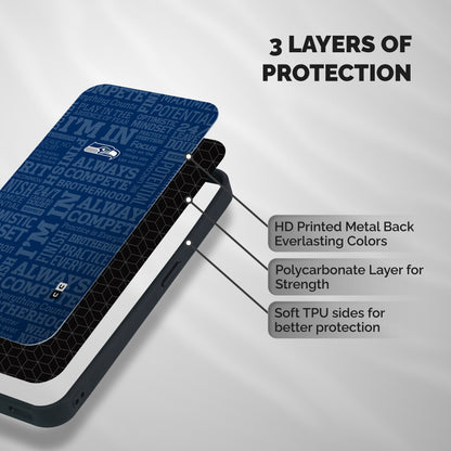 Optimistic Blue Shockproof Hybrid Protection (Metal + TPU) Back Case Cover