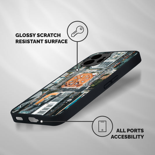 Orange Dome Shockproof Hybrid Protection (Metal + TPU) Back Case Cover