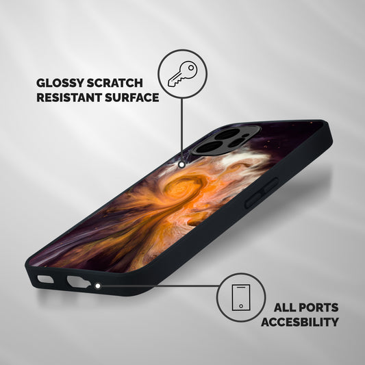 Orange Fusion Shockproof Hybrid Protection (Metal + TPU) Back Case Cover