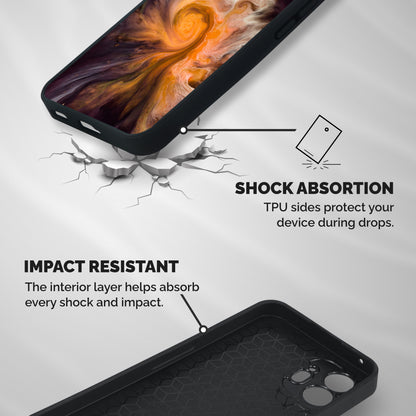 Orange Fusion Shockproof Hybrid Protection (Metal + TPU) Back Case Cover