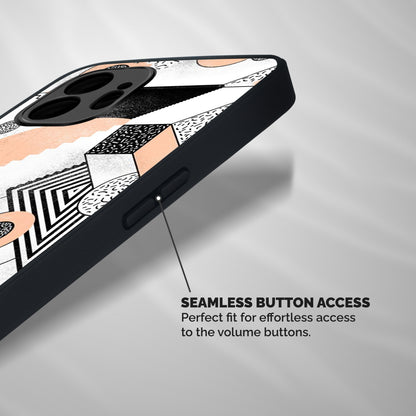 Orange Zig Zag Shockproof Hybrid Protection (Metal + TPU) Back Case Cover