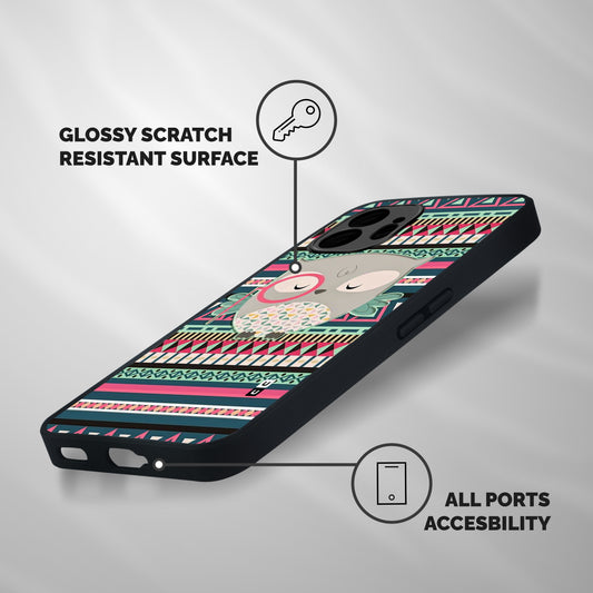 Owl Cute Pattern Shockproof Hybrid Protection (Metal + TPU) Back Case Cover