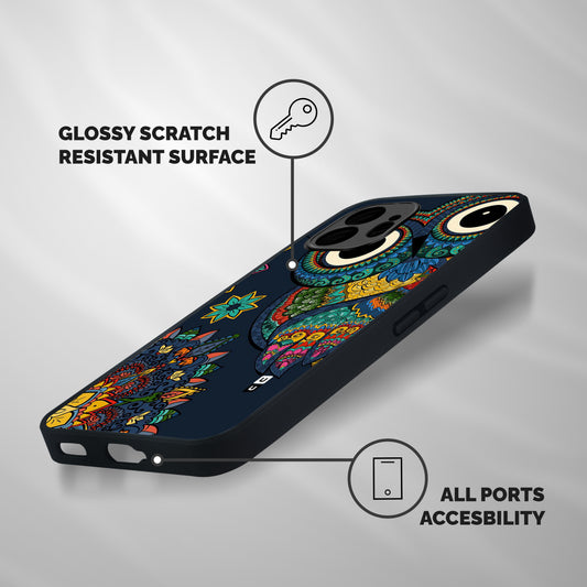 Owl Eyes Shockproof Hybrid Protection (Metal + TPU) Back Case Cover