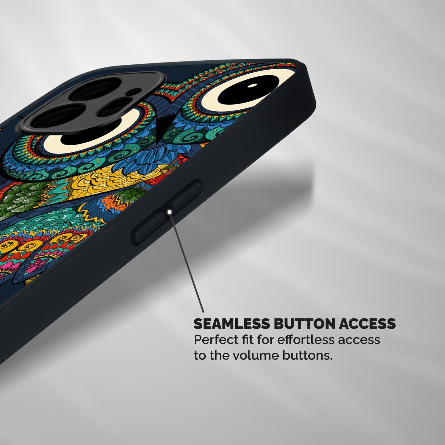Owl Eyes Shockproof Hybrid Protection (Metal + TPU) Back Case Cover