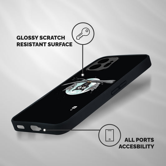 Owl Hanging Shockproof Hybrid Protection (Metal + TPU) Back Case Cover