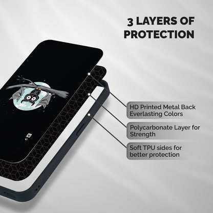 Owl Hanging Shockproof Hybrid Protection (Metal + TPU) Back Case Cover