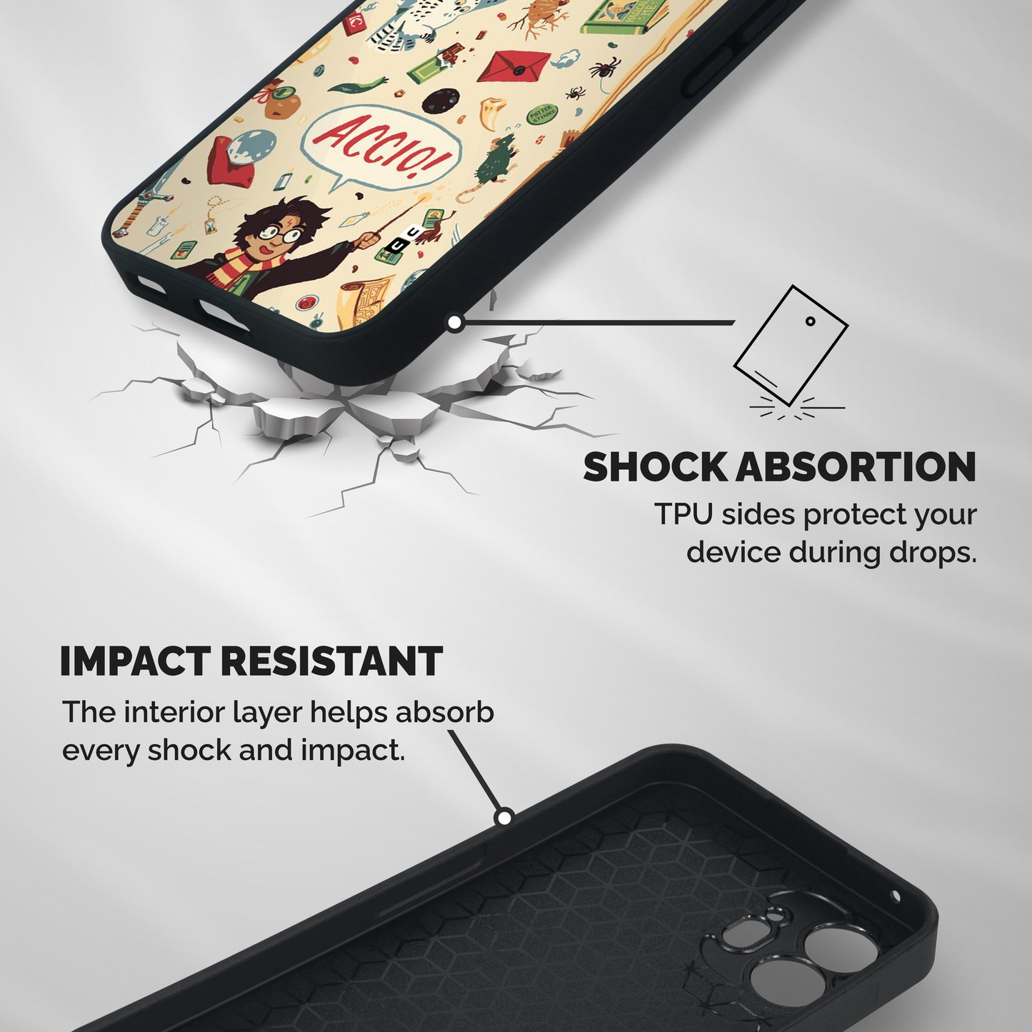 Owl Letter Shockproof Hybrid Protection (Metal + TPU) Back Case Cover