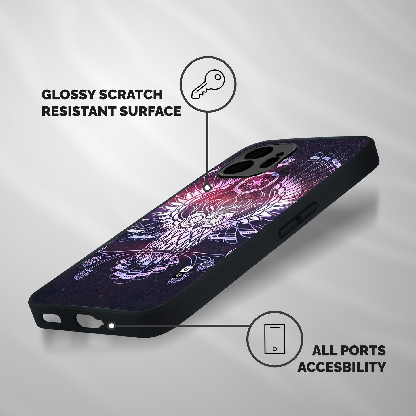 Owl Quirk Swag Shockproof Hybrid Protection (Metal + TPU) Back Case Cover