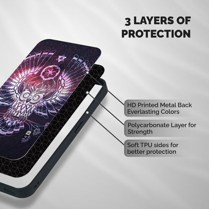 Owl Quirk Swag Shockproof Hybrid Protection (Metal + TPU) Back Case Cover