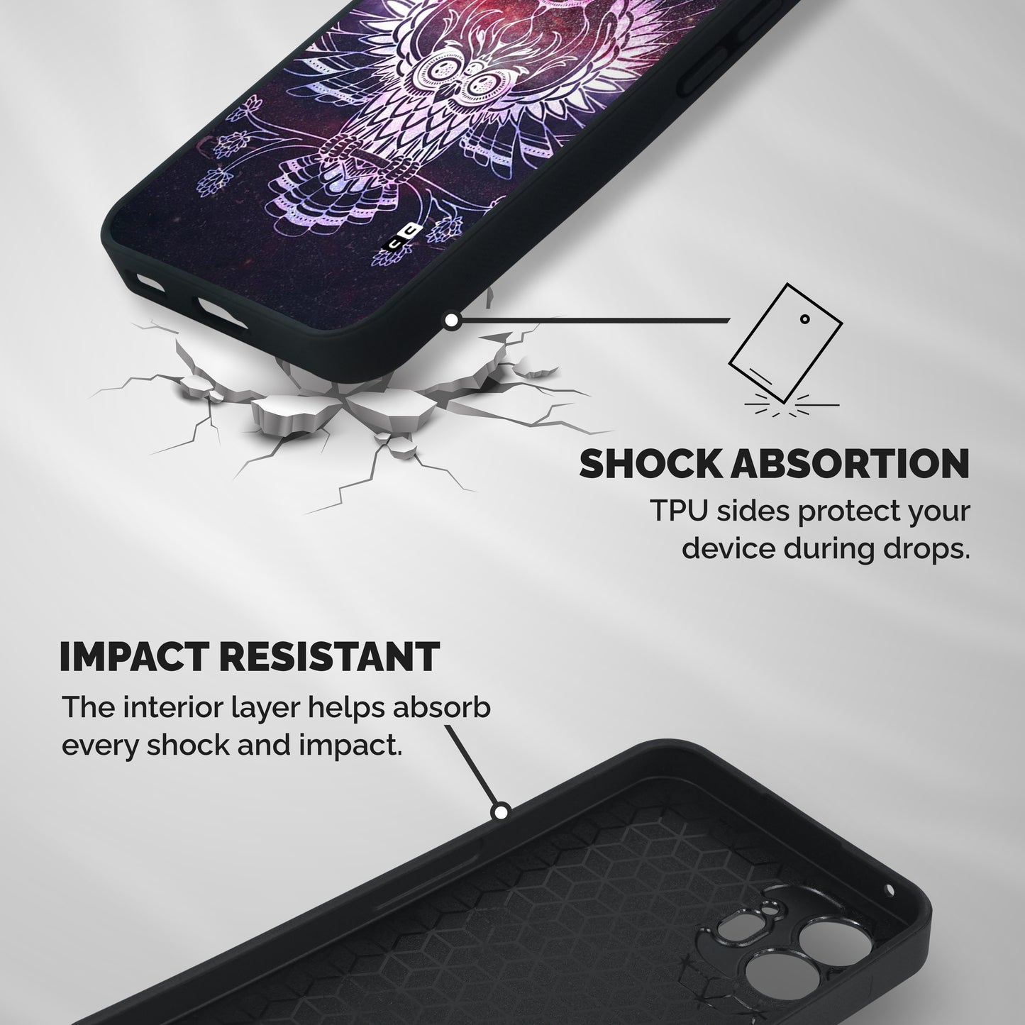 Owl Quirk Swag Shockproof Hybrid Protection (Metal + TPU) Back Case Cover