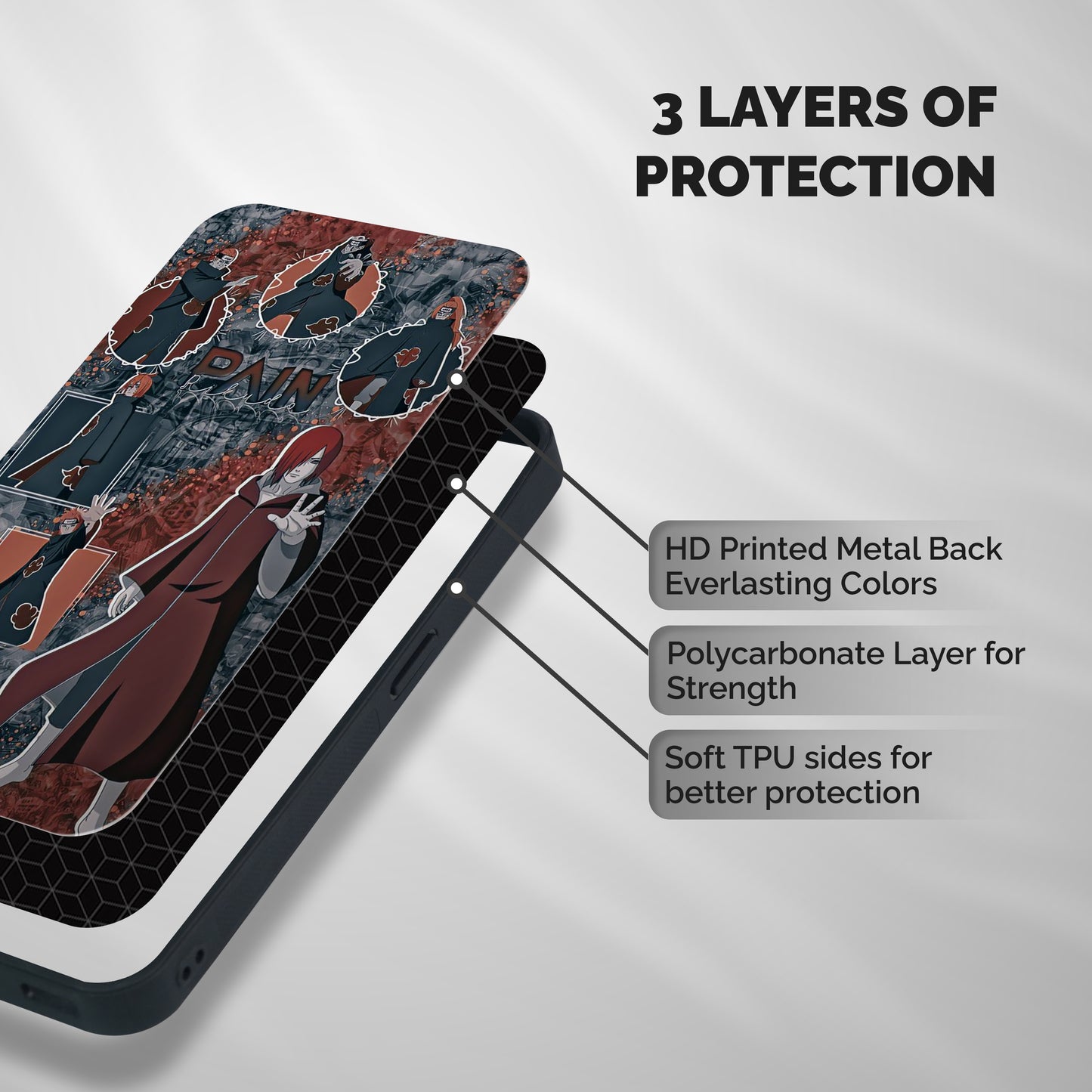 Pain Group Shockproof Hybrid Protection (Metal + TPU) Back Case Cover