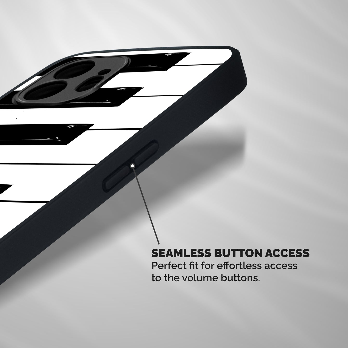 Paino Keys Printed Classy Shockproof Hybrid Protection (Metal + TPU) Back Case Cover