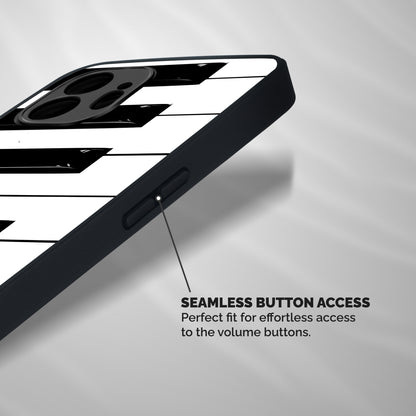 Paino Keys Printed Classy Shockproof Hybrid Protection (Metal + TPU) Back Case Cover