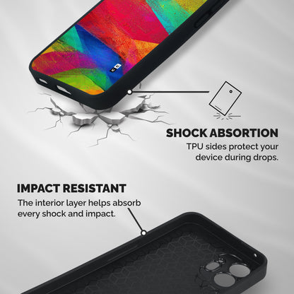 Paint Art Pattern Shockproof Hybrid Protection (Metal + TPU) Back Case Cover