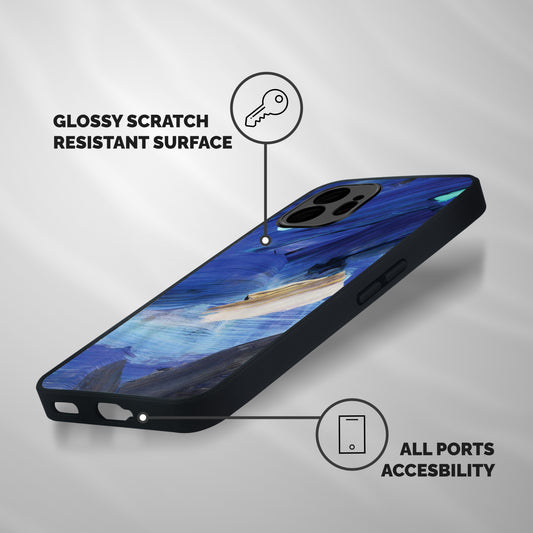 Paint Brush Strokes Shockproof Hybrid Protection (Metal + TPU) Back Case Cover