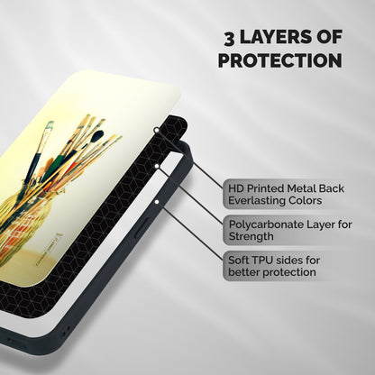 Paint Vass Shockproof Hybrid Protection (Metal + TPU) Back Case Cover
