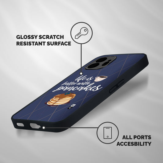 Pancake Life Shockproof Hybrid Protection (Metal + TPU) Back Case Cover
