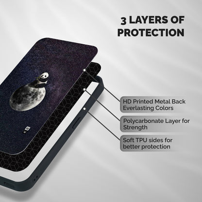 Panda Space Shockproof Hybrid Protection (Metal + TPU) Back Case Cover
