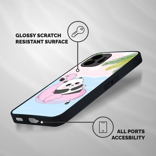 Panda Swim Shockproof Hybrid Protection (Metal + TPU) Back Case Cover