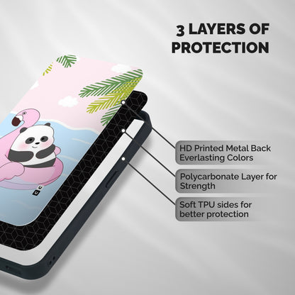 Panda Swim Shockproof Hybrid Protection (Metal + TPU) Back Case Cover