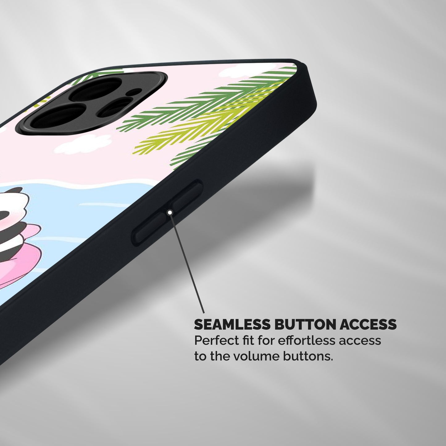 Panda Swim Shockproof Hybrid Protection (Metal + TPU) Back Case Cover