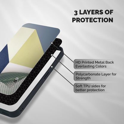 Paper Art Shockproof Hybrid Protection (Metal + TPU) Back Case Cover