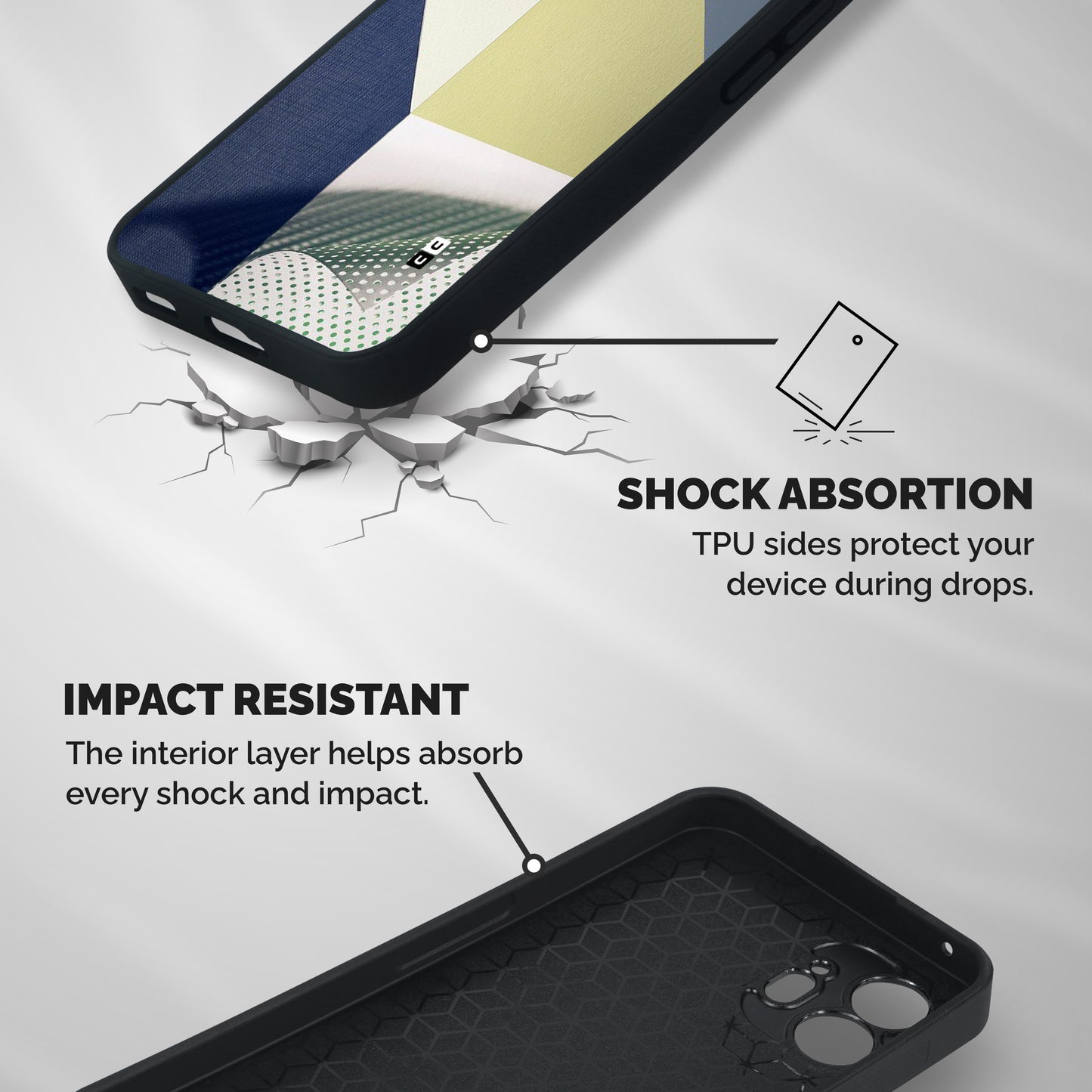 Paper Art Shockproof Hybrid Protection (Metal + TPU) Back Case Cover