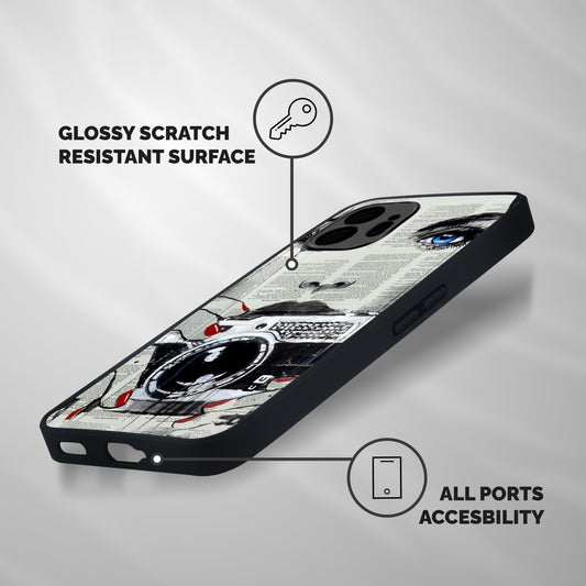 Paper Face Beauty Shockproof Hybrid Protection (Metal + TPU) Back Case Cover
