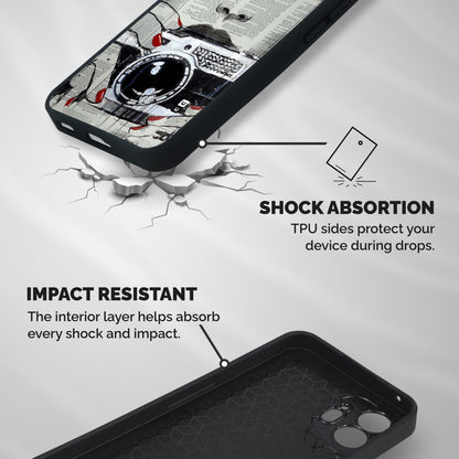 Paper Face Beauty Shockproof Hybrid Protection (Metal + TPU) Back Case Cover