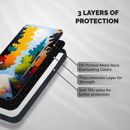 Paper Street Shockproof Hybrid Protection (Metal + TPU) Back Case Cover