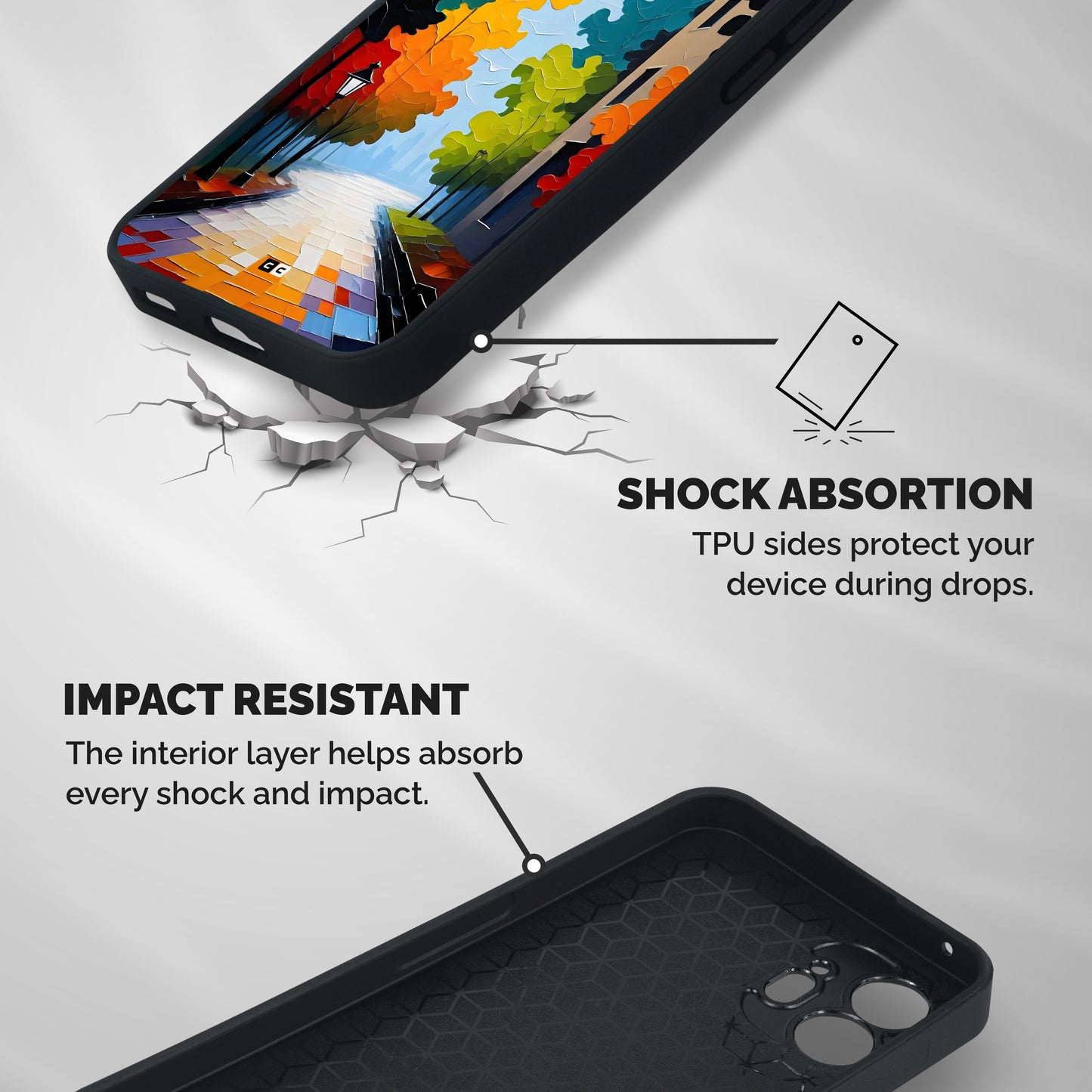 Paper Street Shockproof Hybrid Protection (Metal + TPU) Back Case Cover
