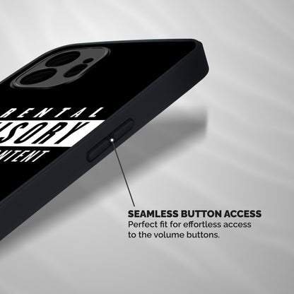 Parental Advisory Label Shockproof Hybrid Protection (Metal + TPU) Back Case Cover