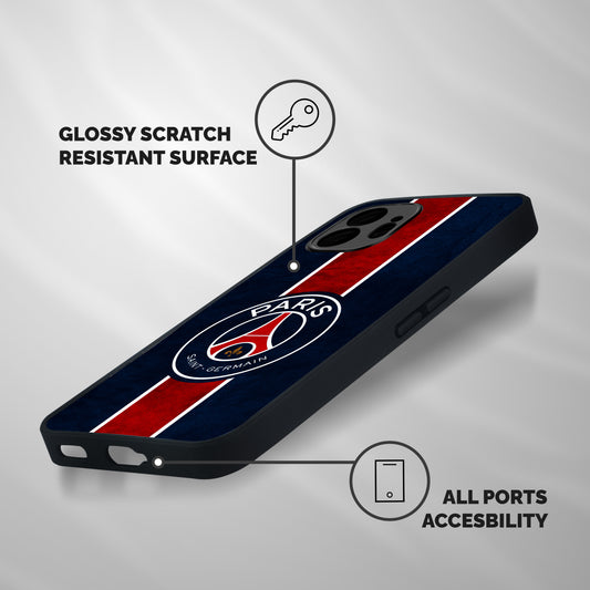 Paris Saint Germain Football Club Shockproof Hybrid Protection (Metal + TPU) Back Case Cover