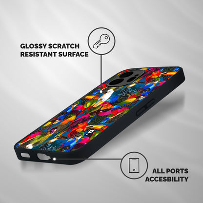 Parrot Art Shockproof Hybrid Protection (Metal + TPU) Back Case Cover