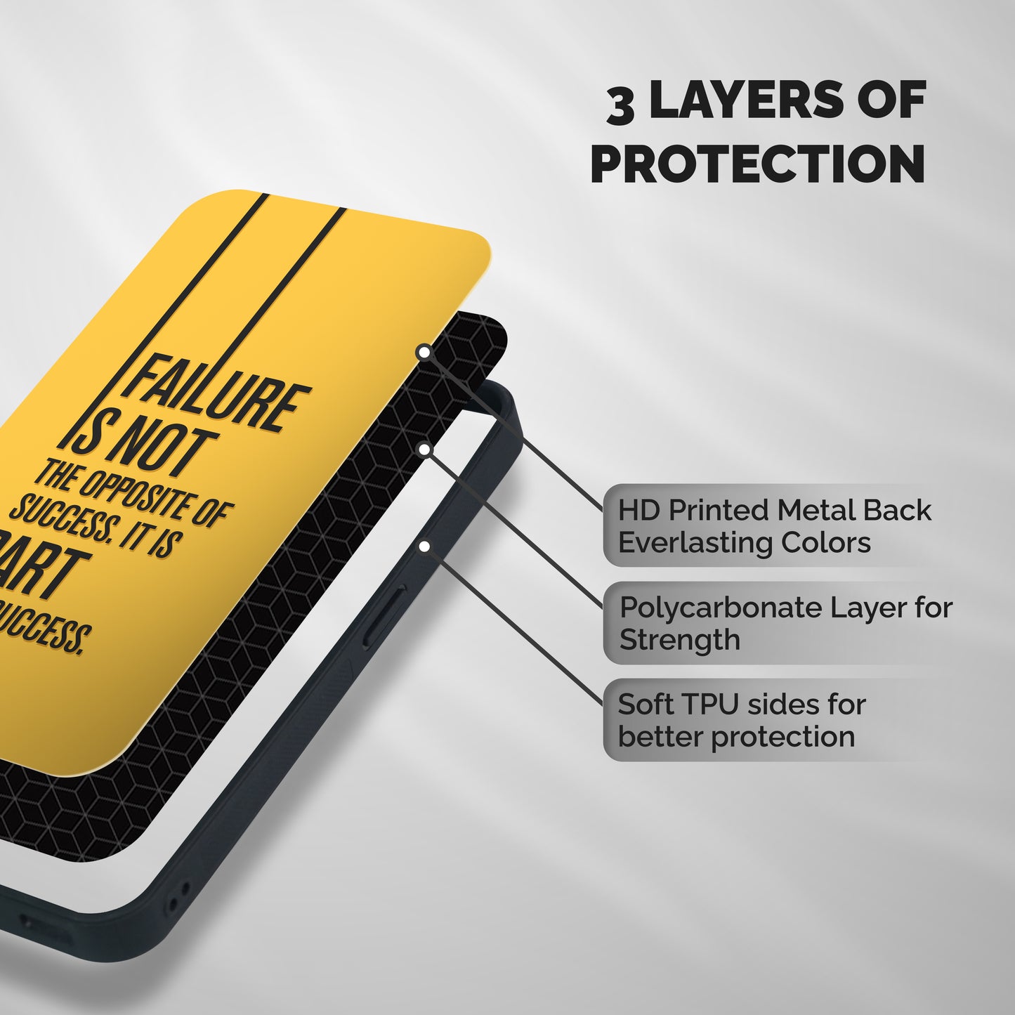 Part Of Success Shockproof Hybrid Protection (Metal + TPU) Back Case Cover