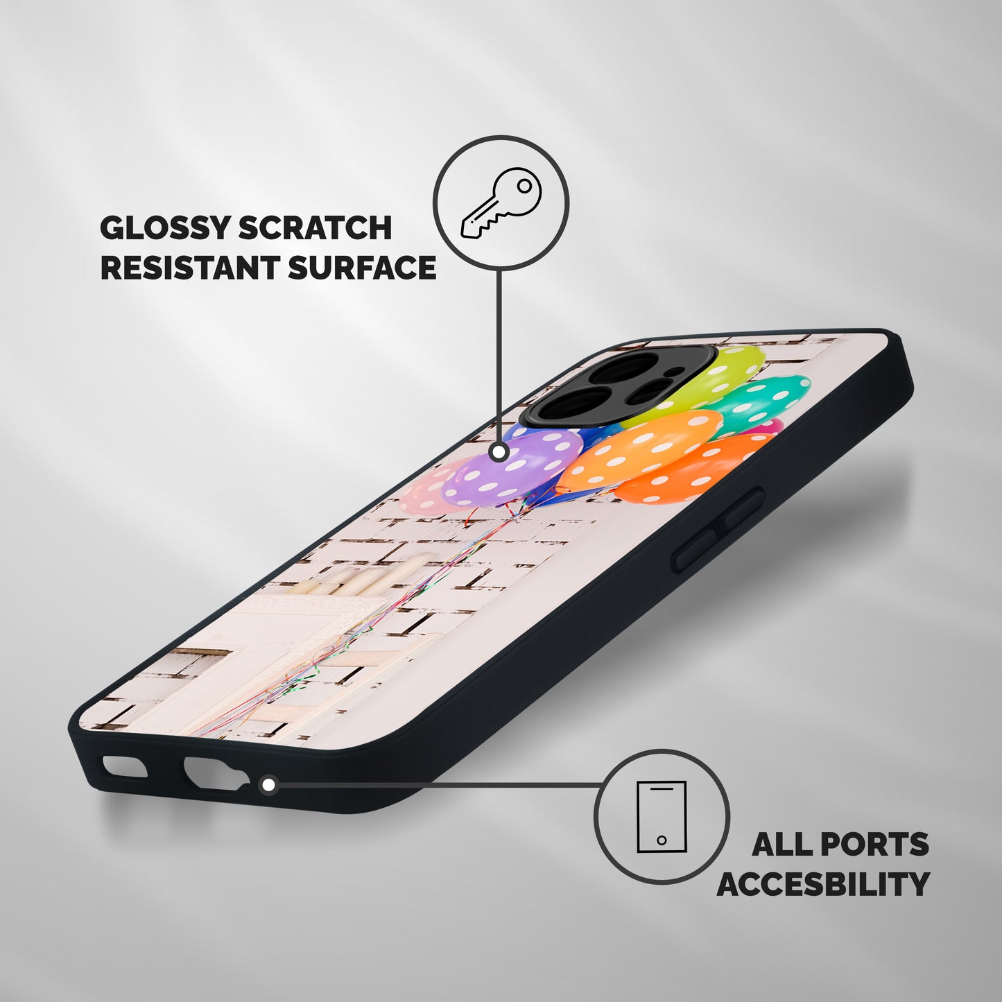Party Balloons Shockproof Hybrid Protection (Metal + TPU) Back Case Cover