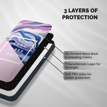 Pastel Color Vibes Shockproof Hybrid Protection (Metal + TPU) Back Case Cover