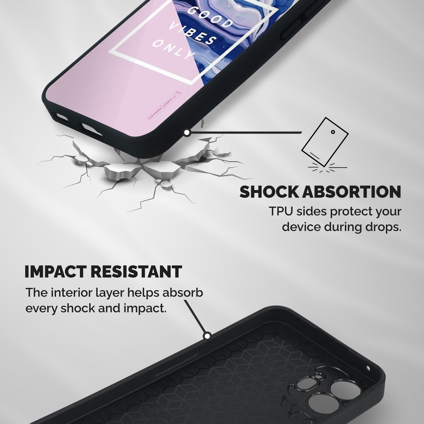Pastel Color Vibes Shockproof Hybrid Protection (Metal + TPU) Back Case Cover
