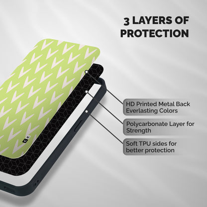 Pastel Green Grass Shockproof Hybrid Protection (Metal + TPU) Back Case Cover