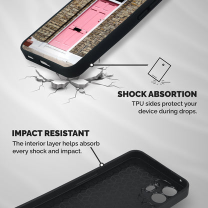 Pastel Pink Door Shockproof Hybrid Protection (Metal + TPU) Back Case Cover