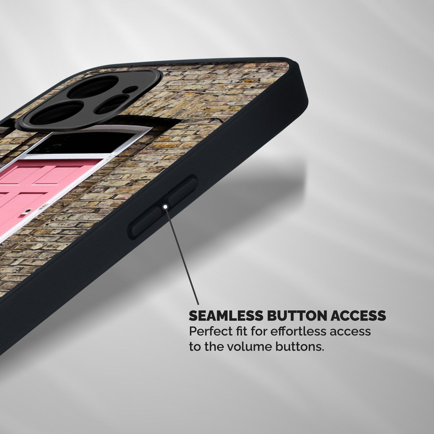 Pastel Pink Door Shockproof Hybrid Protection (Metal + TPU) Back Case Cover