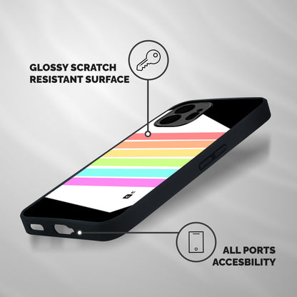 Pastel Pride Horizontal Stripes Shockproof Hybrid Protection (Metal + TPU) Back Case Cover